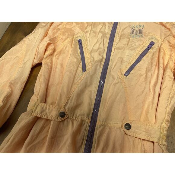 Vintage 90s IXSPA Jamie Sadock Orange Lined Jumpsuit Womens Small - Picture 5 of 16